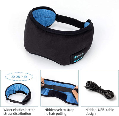 Sleeping Mask with Built-in Speakers Microphone