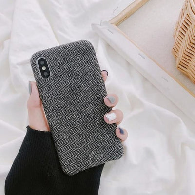 Cloth Texture Soft TPU Case For iPhone 7 6 8 Plus - Phone Case Evolution