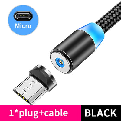 Magnetic Cable Lighting 2.4A Fast Charge Micro USB Cable