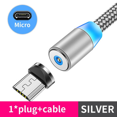 Magnetic Cable Lighting 2.4A Fast Charge Micro USB Cable