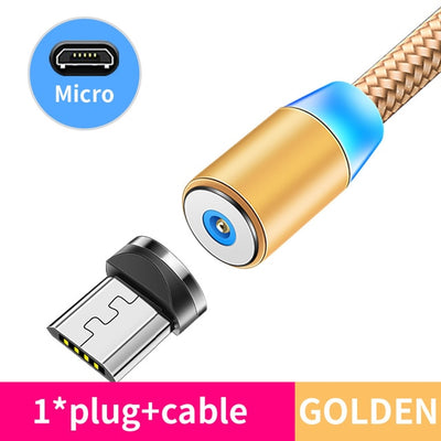 Magnetic Cable Lighting 2.4A Fast Charge Micro USB Cable