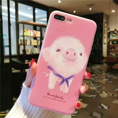 Rabbit Pig Soft TPU Back Cover Case For iPhone X 6 7 8 - Phone Case Evolution