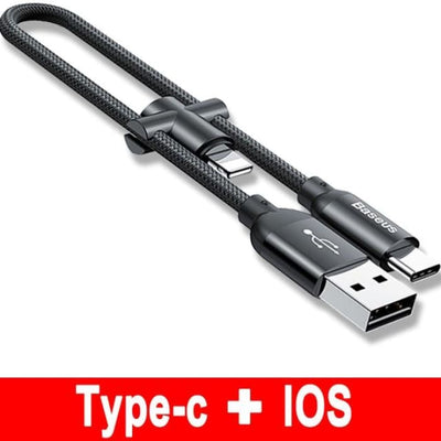 USB Type C Cable For Samsung S9 S8 Note 8 9 2.4A Fast Charging Charger Two In One - Phone Case Evolution